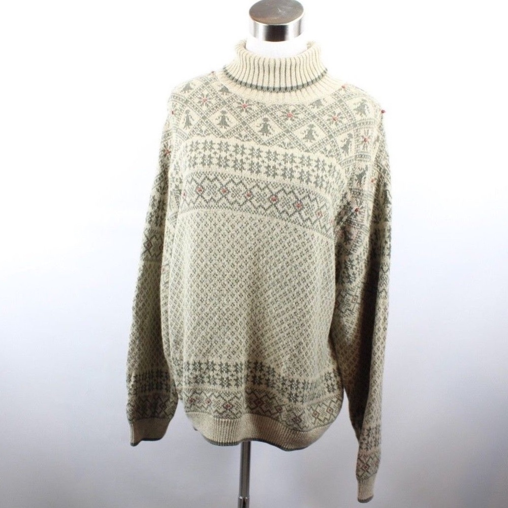 Vintage Woolrich Wool Blend Turtleneck Sweater L - Picture 1 of 7